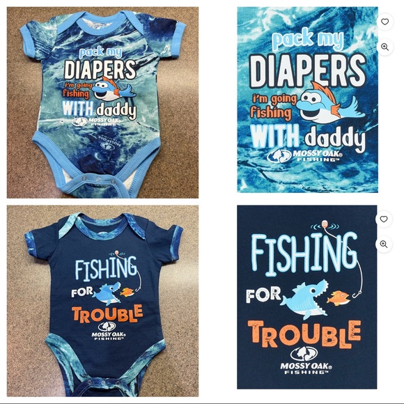 NWOT (2) Pack Mossy Oak Baby Boy Creeper Set, Infant - Picture 1 of 11